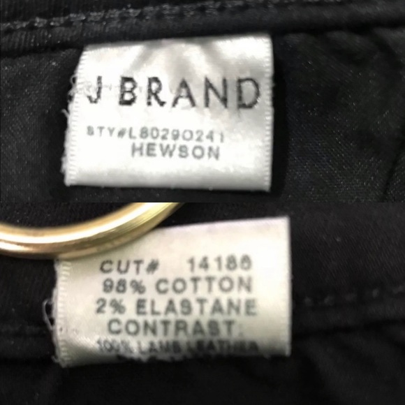 J Brand Mid-Rise Black Leather Skinny Moto Jeans - Picture 8 of 8